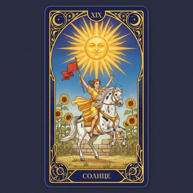 Карта таро Солнце — значение в прямом и перевёрнутом положении