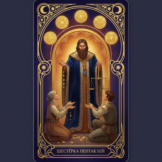 Карта таро Шестёрка Пентакли — значение в прямом и перевёрнутом положении