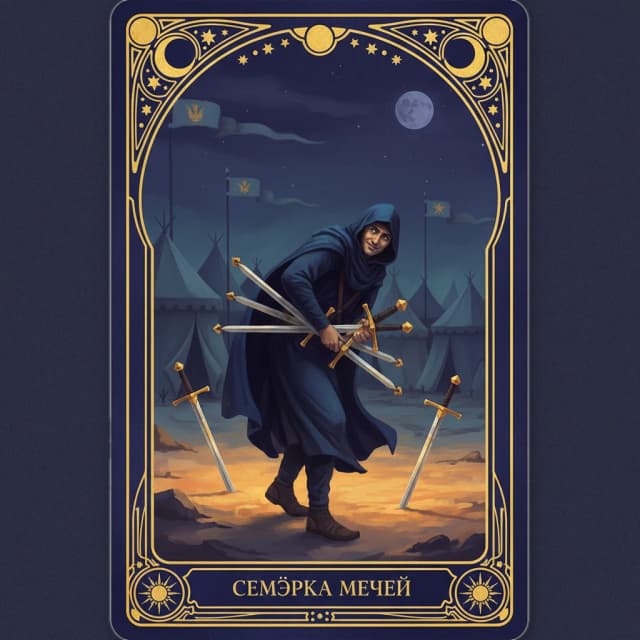 Карта таро Семёрка Мечи — значение в прямом и перевёрнутом положении