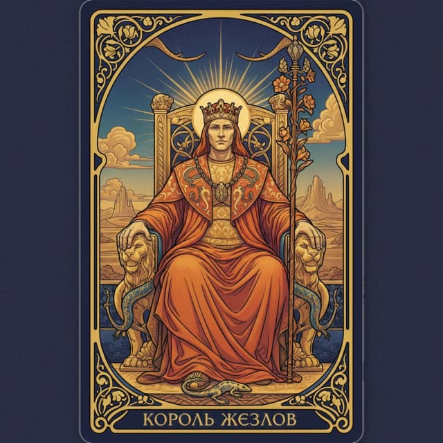 Карта таро Король Жезлы — значение в прямом и перевёрнутом положении